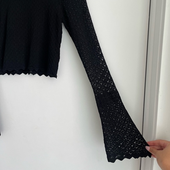 Zara Pointelle knit cropped sweater - Picture 7 of 7